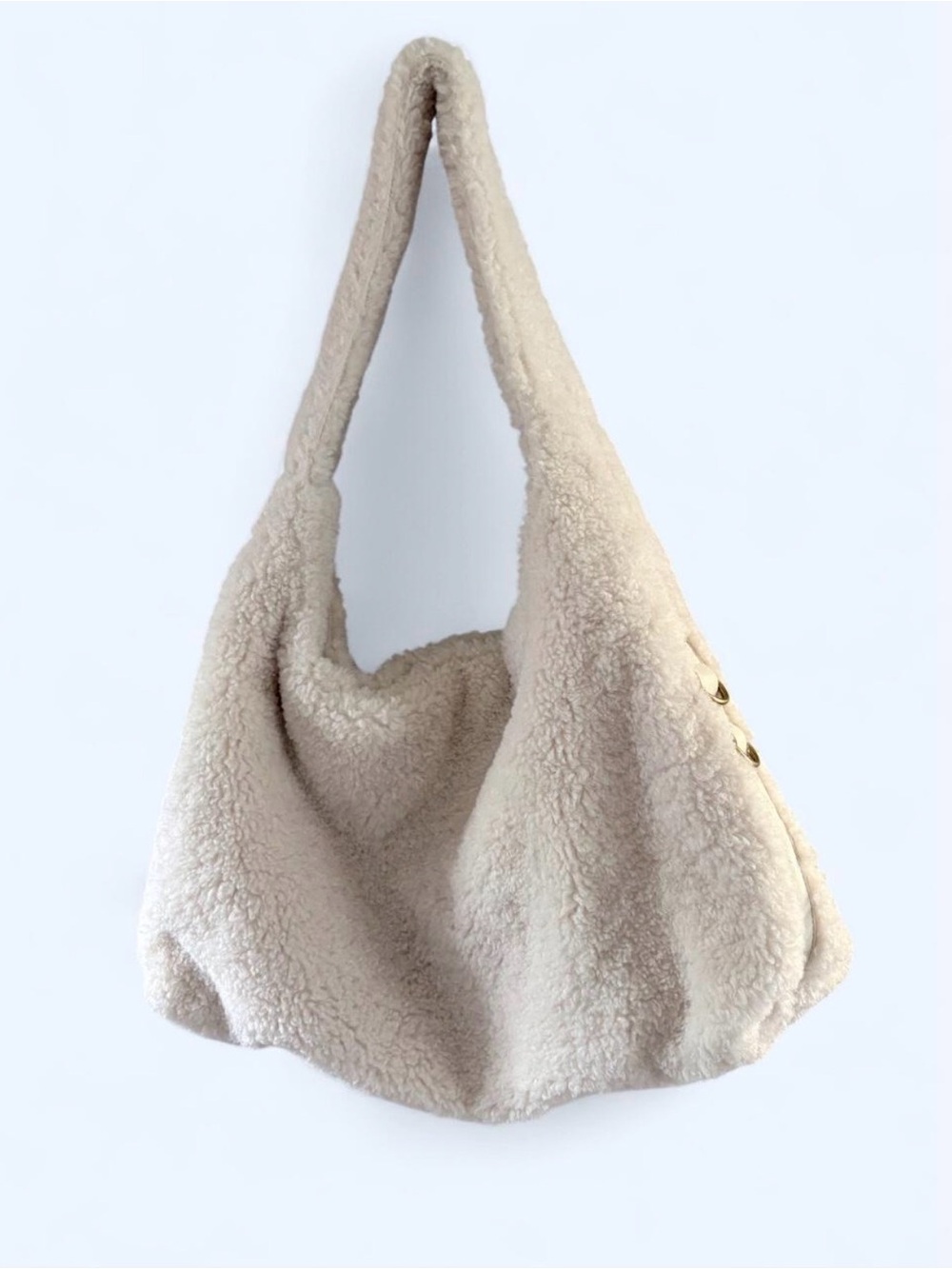 American Eagle Outfitters Cream Sherpa Shoulder Bag